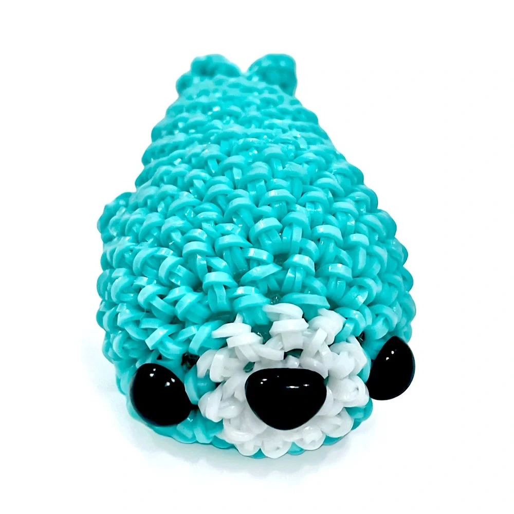 Loomigurumi Kawaii Turquoise Seal Handmade With Love Blue Green - Picture 1 of 10